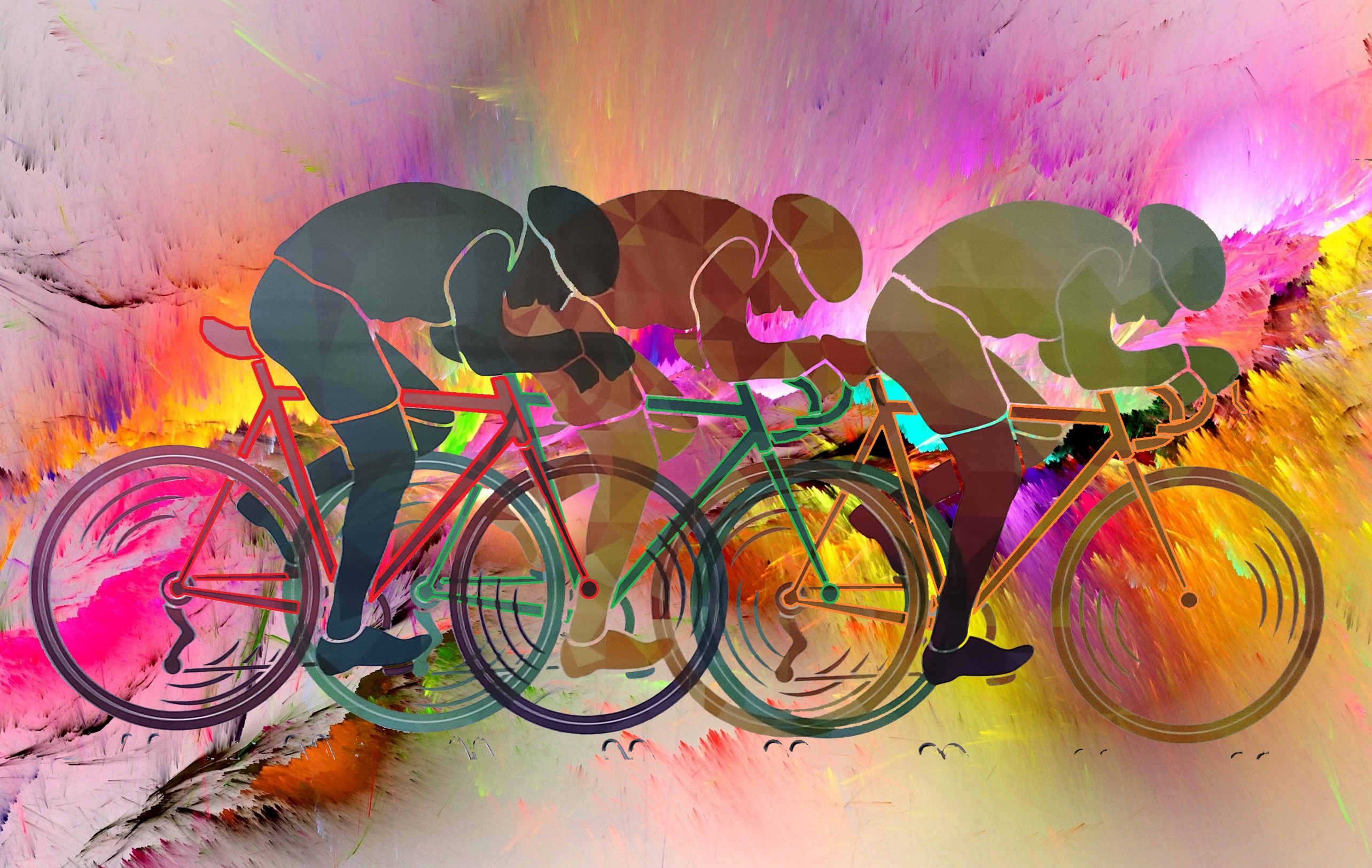 Dimond riding a blue body art