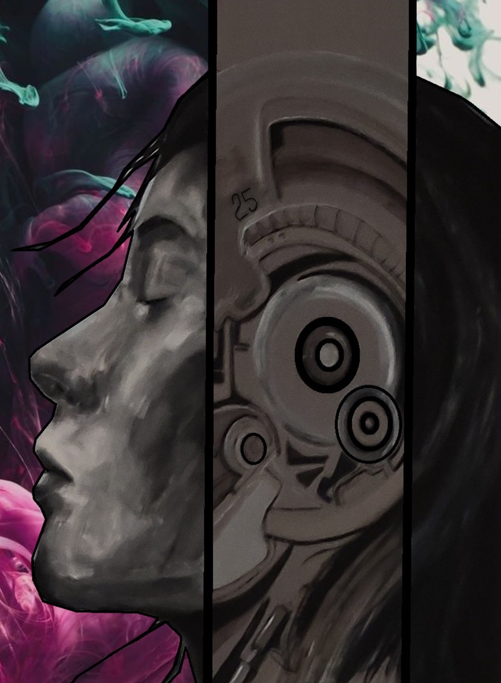 Dimond riding a blue body art